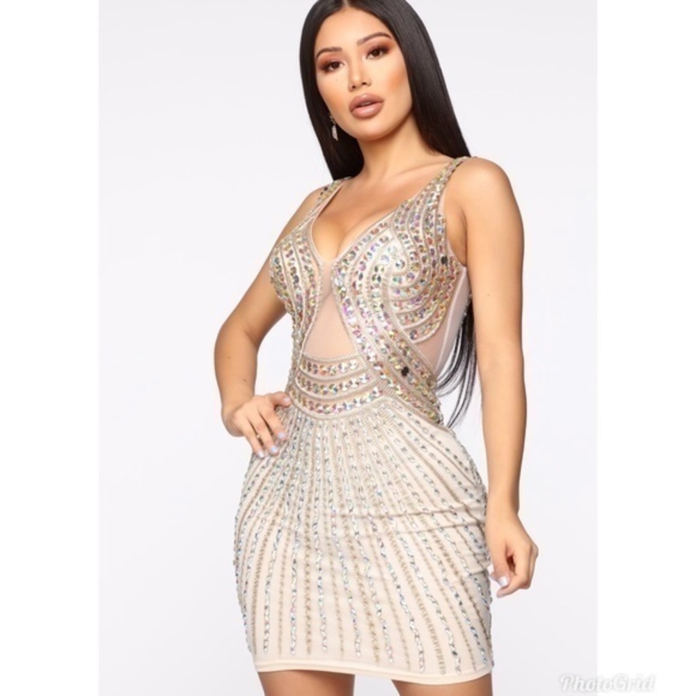 Making Heads Turn Embellished Dress
